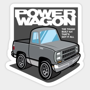 Bright Silver Metallic - Power Wagon (1980 - White-Based) Sticker